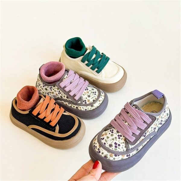 Canvas Shoes Kids 28, Children's Shoes Sports Shoes Girls Boys Walking Shoes Single Shoes Summer Non-Slip Indoor Shoes Leisure Shoes Comfortable Casual Children's Shoes Loafer, black, 24 - Image 5