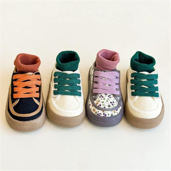 Canvas Shoes Kids 28, Children's Shoes Sports Shoes Girls Boys Walking Shoes Single Shoes Summer Non-Slip Indoor Shoes Leisure Shoes Comfortable Casual Children's Shoes Loafer, black, 24 - Image 6