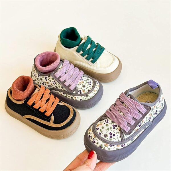 Canvas Shoes Kids 28, Children's Shoes Sports Shoes Girls Boys Walking Shoes Single Shoes Summer Non-Slip Indoor Shoes Leisure Shoes Comfortable Casual Children's Shoes Loafer, black, 24 - Image 7