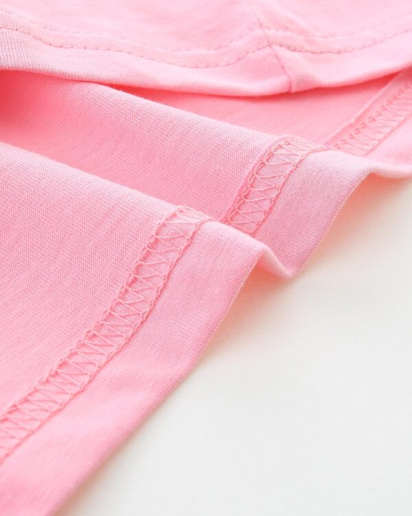 TCWWBB Toddler Girls Summer Short Outfits Clothes Set Kids Unicorn Bunny Animal Print Short Sleeve Cotton T-Shirt Dresses Tops and Shorts 2 Piece Crewneck Sleeveless Clothing Set Age 1-7 Years Old - Image 7