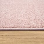 Living Room Rug Plain Simple And Modern Short-Pile, Various Sizes and colours, Size:Ø 160 cm round, Colour:Pink - Image 3