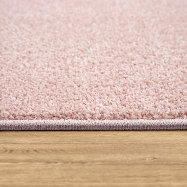 Living Room Rug Plain Simple And Modern Short-Pile, Various Sizes and colours, Size:Ø 160 cm round, Colour:Pink - Image 3