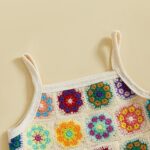 Baby Girl Summer Outfits Toddler Crochet Ruffle Sleeveless Camisole Tops Pants Set Kids Fashion Clothes Sets - Image 4