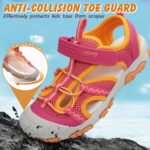 UOVO Boys Sandals Closed Toe Outdoor Sandals Trekking Hiking Sandals Athletic Summer Shoes Size 7 Toddler to 5 Big Kids - Image 3