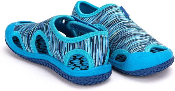 Hitmars Boys Sandals Open Toe Girls Sandals Sports Summer Kids Trekking Shoes Breathable Beach Pool Camouflage Knit Blue Pink Purple Size 4-12 UK Child - Image 6