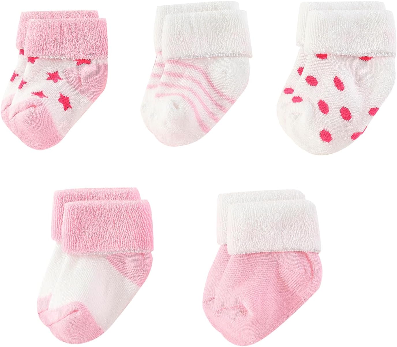 1745796931_71Y6yffTtoL._AC_SL1500_.jpg Unisex Baby Terry Socks 5-Pack for Baby Boy and Girl 0-12 Months Warm Cotton Socks - Image 1