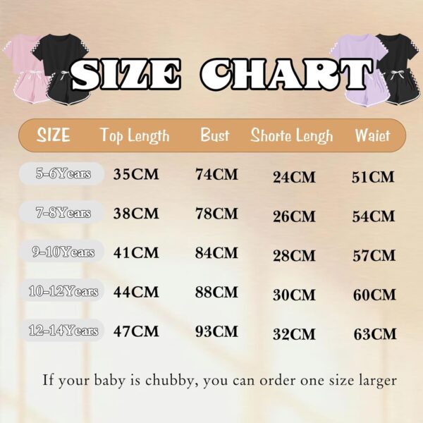 BOVOSHA Girls Summer Clothes Kids Outfit Short Sleeve Crop Top ＋ Plaid Shorts Set Kids Sports Tracksuit - Image 7
