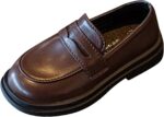 Leather Shoes Children's Girls Moccasins Low Shoes Slip On Loafers Children's Shoes Comfortable Soft Sole Uniform Shoes Evening Shoes Non-Slip Children's Shoes School Shoes Dance Shoes Size 23-36