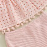 LYSINK Toddler Baby Girls Summer 2pcs Outfit Sleeveless Pleated Cutout Floral Tank Tops Stretch Ruffle Bloomers Shorts Sets - Image 5