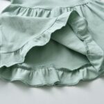 Toddler Baby Girl Clothes Solid Color Long Sleeve Ruffle Tops Flower Pants Bow Headband Outfits Set - Image 4