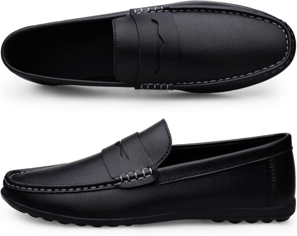 Men's Loafers Flat Breathable Casual Leather Moccasins Handmade Slip On Driving Business Shoes - Image 4