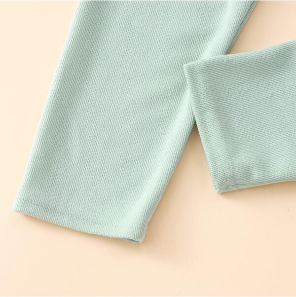 Girl Trousers Set Raglan Long Sleeve Ruffle Top Shirt Print Pants Kid 2 Pcs Outfits Clothes 3-7 Years - Image 7