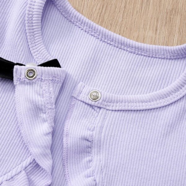 Naiyafly Baby Girl Dress With Cardigan Clothes Set Toddler Girls Long Sleeve Bow Button Cardigan + Sundress Suit Kids Knitted Cropped Sweaters Tops Dress 2 Piece Outfits 1-5 Years - Image 7