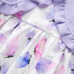 Naiyafly Baby Girl Dress With Cardigan Clothes Set Toddler Girls Long Sleeve Bow Button Cardigan + Sundress Suit Kids Knitted Cropped Sweaters Tops Dress 2 Piece Outfits 1-5 Years - Image 8