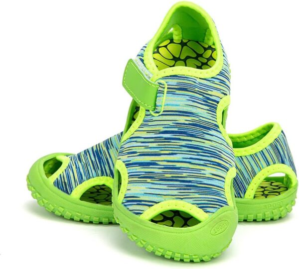 Hitmars Boys Sandals Open Toe Girls Sandals Sports Summer Kids Trekking Shoes Breathable Beach Pool Camouflage Knit Blue Pink Purple Size 4-12 UK Child - Image 5