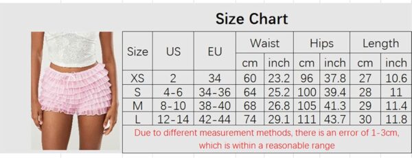 Felcia Women Ruffle Frill Shorts Elegant Elastic Waist Lace Mini Shorts Lolita Layered Bloomers Y2k Streetwear - Image 2
