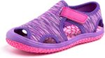 Hitmars Boys Sandals Open Toe Girls Sandals Sports Summer Kids Trekking Shoes Breathable Beach Pool Camouflage Knit Blue Pink Purple Size 4-12 UK Child