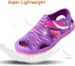 Hitmars Boys Sandals Open Toe Girls Sandals Sports Summer Kids Trekking Shoes Breathable Beach Pool Camouflage Knit Blue Pink Purple Size 4-12 UK Child - Image 3
