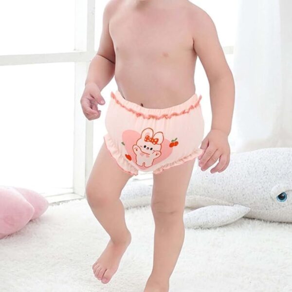 4Pcs Toddler Underwear, Infant Baby Girl Cute Bloomer Knickers, Cotton Comfortable Bloomer, Soft Breathable Shorts Panties Underwear Diaper Covers - Image 4