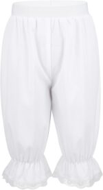 Kids Baby Girls Edwardian Victorian Pantaloons Lace Trim Bloomer Fancy Dress Pumpkin Pants Underpant