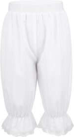 Miutii Kids Girls Floral Lace Shorts Bloomers Vintage Ruffles Pumpkin Pants Underpants Victorian Pantaloons Costume