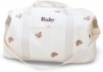Maternity Labour Hospital Essentials Bag - Multi-Purpose Baby Changing & Pram Bag - Neutral Teddy Bear Print, Gender Neutral