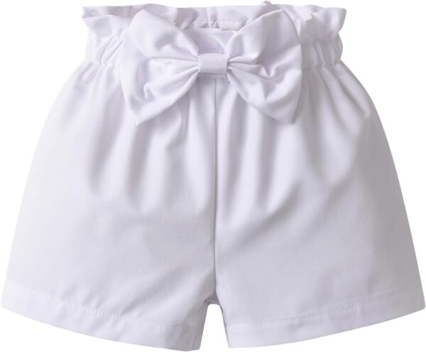 Toddler Infant Baby Girl Elastic Waist Bow Shorts 3 Pack Summer Shorts - Image 2