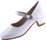 Princess Shoes Girls' Mary Jane Shoes - High Heel Girls Party Shoes - Wedding Party Girls Communion Shoes Ides Flower Girl Shoes - Versatile Flat Shoes