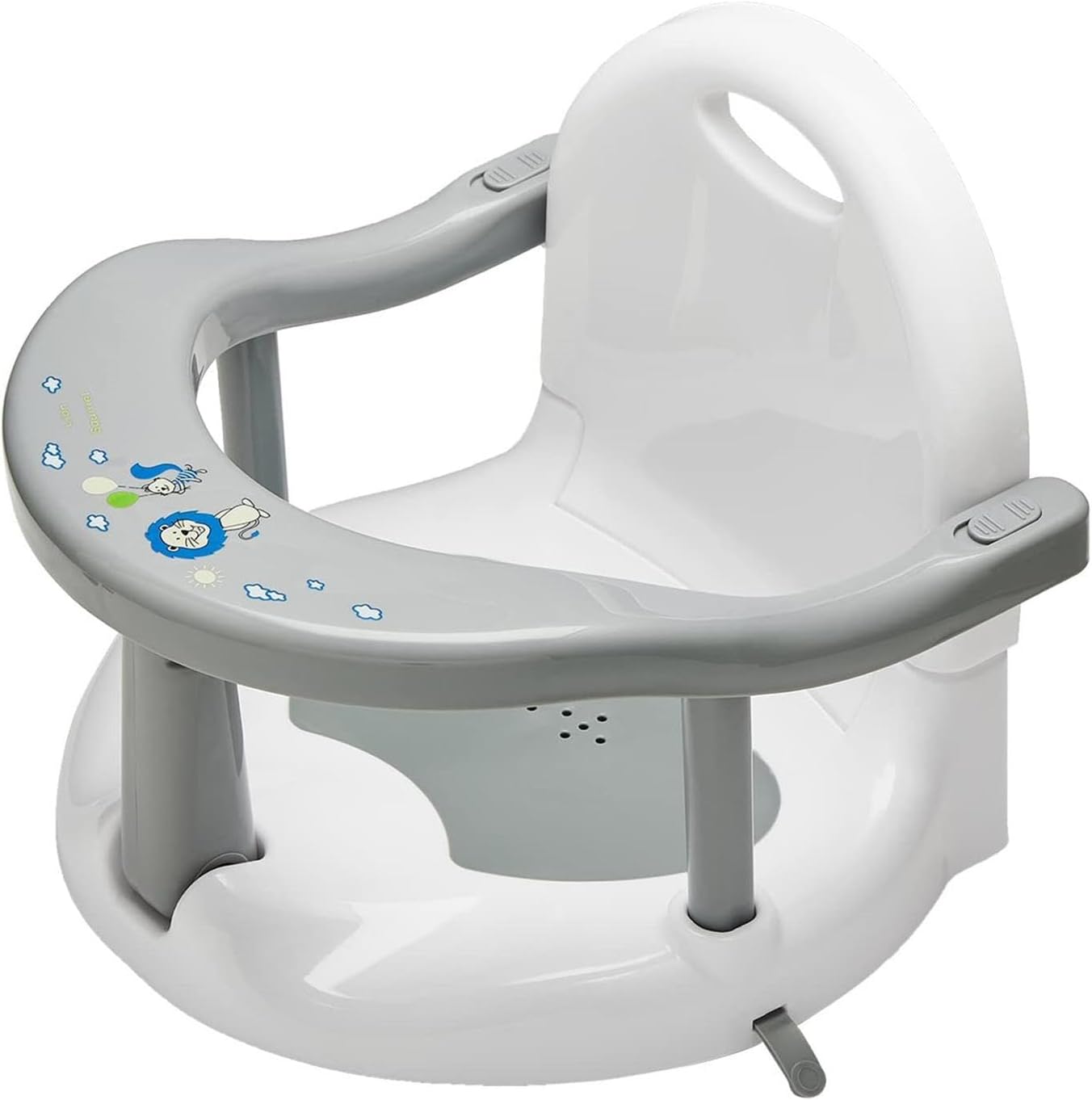 512E0YBIjdL._AC_SL1500_.jpg Baby Bath Seat - Non-Slip Baby Bath Chair, Bath Seat with Suction Cups, Foldable Bath Seat for for and Girls Aged 6 to 18 Months, Safe Bath Support - Image 1