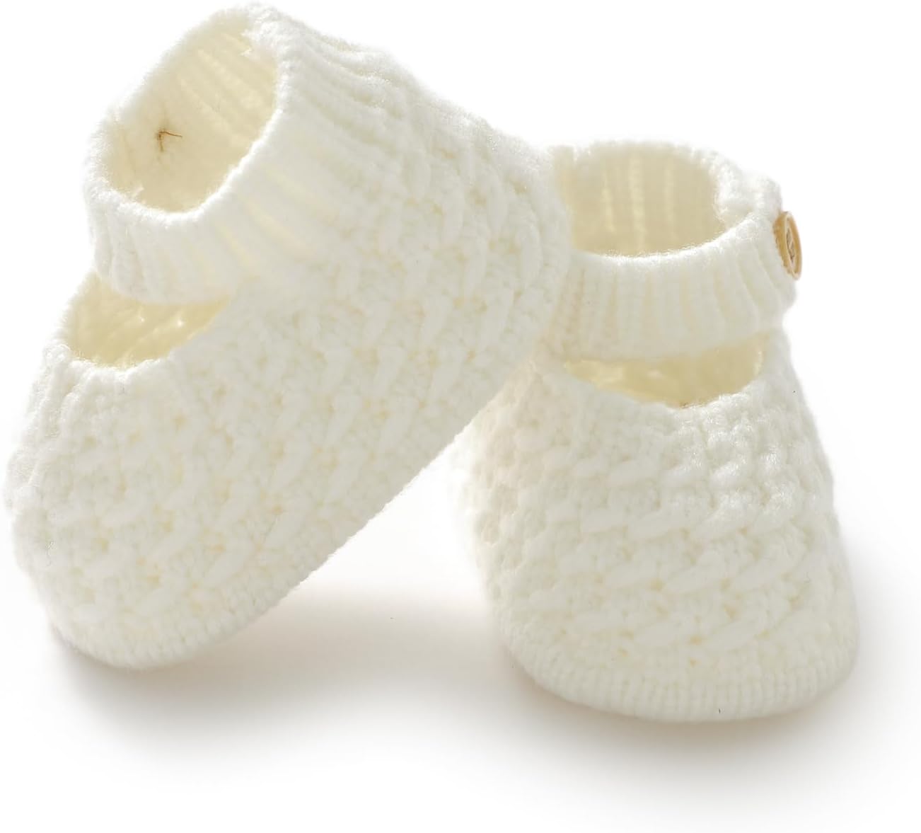 512hBz0l7DL._AC_SL1500_.jpg Neiwech Baby Booties Hand Knit Boots Slippers Soft Warm First Walkers Socks Shoes for Newborn Infan Boys Girls - Image 1