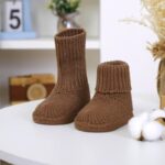 LAWKUL Baby Booties Newborn Babe First Walkers Non-Slip Stay On Boots Crib Shoes Sock Warm Knit Booties for Infant - Image 3