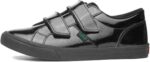 Kickers Kody Girls Black Leather School Shoe