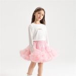 Alunsito Infant Baby Girl's Fluffy Tutu Skirt Toddler Tulle Birthday Party Tiered Princess Tutu Pettiskirt - Image 3