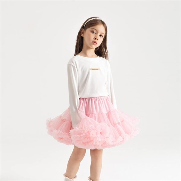 Alunsito Infant Baby Girl's Fluffy Tutu Skirt Toddler Tulle Birthday Party Tiered Princess Tutu Pettiskirt - Image 3