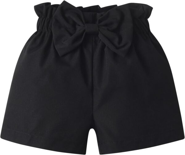 Toddler Infant Baby Girl Elastic Waist Bow Shorts 3 Pack Summer Shorts - Image 4