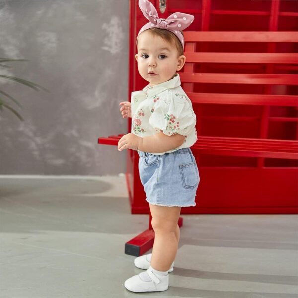 MASOCIO Baby Girl Shoes Mary Jane Infant Anti Slip First Walking Shoes - Image 3