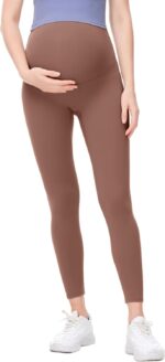 FEOYA Maternity Leggings Over Bump Yoga Pants Women Soft Belly Support Pregnancy Trousers High Waisted Stretchy Workout Leggings S-XL