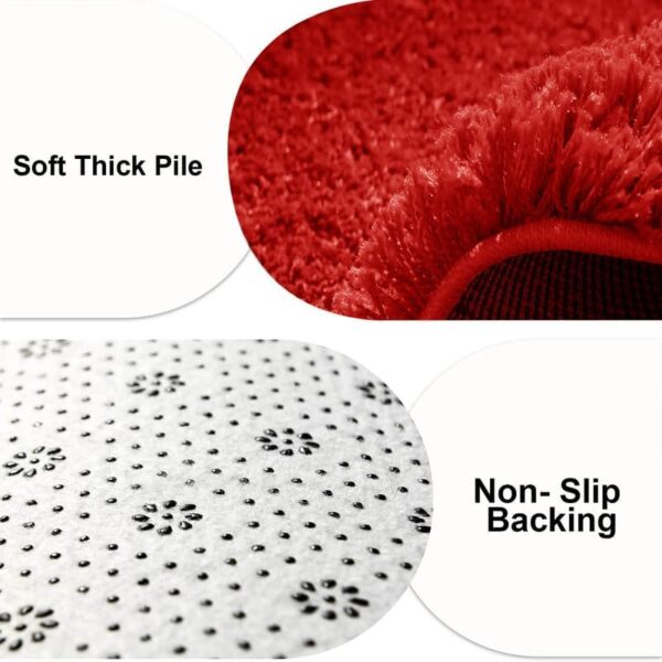 Dream Shaggy Rugs - Large Fluffy Area Rug Carpet Non-Slip Soft Modern Indoor Shaggy Floor Rug for Living Room, Bedroom, Hallway, Lounge – (Red, 120x170 cm) - Image 5