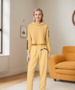 Xumplo Girl's 2 Piece Outfits Tween Girls Long Sleeve Hoodie with Pants Clothes Set Teens Brown Casual Clothing - Image 2