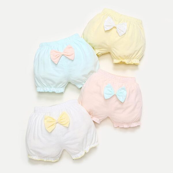 JEATHA 4-Pack Toddler Girls Cotton Bloomers Briefs Short Panties Infant Cute Ruffle Breathable Underwear - Image 2