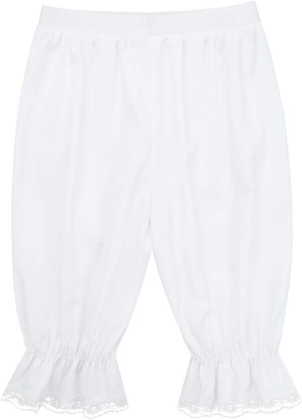 Kids Baby Girls Edwardian Victorian Pantaloons Lace Trim Bloomer Fancy Dress Pumpkin Pants Underpant - Image 4