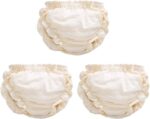 Girls Underwear Training Pants 3 Packs - Kids Frilly Knickers Baby Boys Toddler Nappy Pants Cotton Boyshort Boxers Briefs Bloomers Training Pants Ruffle Panties Diaper Cover