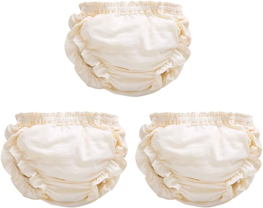 51HWTvg8qIL._AC_SL1001_.jpg Girls Underwear Training Pants 3 Packs - Kids Frilly Knickers Baby Boys Toddler Nappy Pants Cotton Boyshort Boxers Briefs Bloomers Training Pants Ruffle Panties Diaper Cover - Image 1