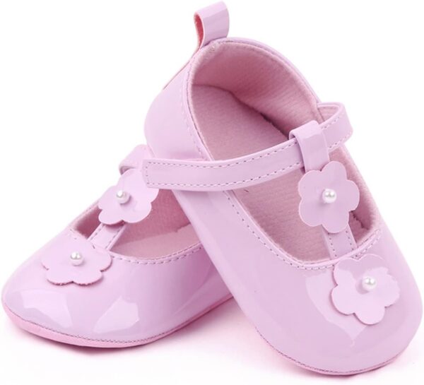 Size 8 Toddler Girl Shoes Infant Girls Baby Newborn Sneakers Cute Flower Design Walking Shoes Flat Dress Shoes Boys Sneakers Size 4 - Image 4