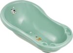 keeeper Funny Farm Ergonomic Baby Bath with Plug, For Babies From 0 to Approx. 12 Months, 84 cm, Maria, Nordic Green