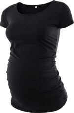 Love2Mi 3PCS Maternity Shirt Short Sleeves Maternity Wear T-Shirt Casual Maternity Tops - Image 6