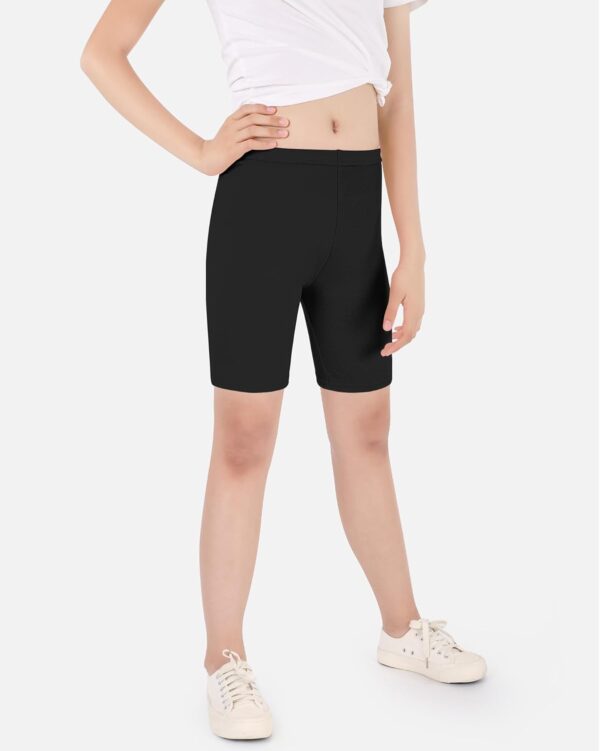 Auranso Girls Cycling Shorts 5-12 Years PE Dance Short Leggings Kids Summer Over Knee Half Length Cycle Shorts 3 Pack - Image 6