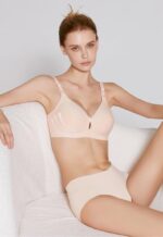 ZUMIY Nursing Maternity Bra Ultra Smooth, Seamless Pregnancy Breastfeeding Bra with Thin Cup Removable Pads, Natural Shape, Sleep Nursing Bralette - Image 4