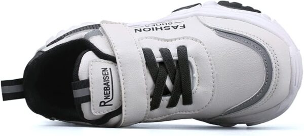 Kid Girls and Boys Running Sneakers Outdoor Leather Lightweight Fashion Shoes Athletic Walking Shoes - Image 4