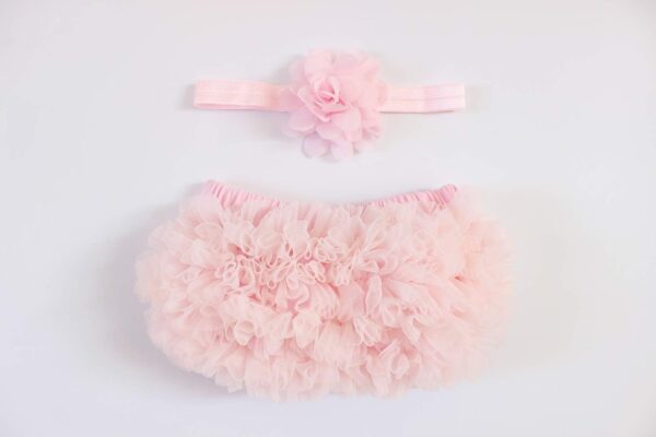 17 colors 2pcs Newborn Girls Chiffon Bloomer & Headband Set Newborn Photo Prop Baby Girl Cake Smash Outfit - Image 5